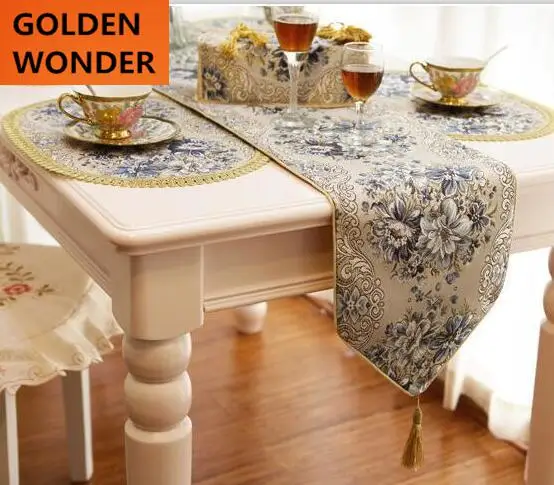 

European Modern Luxury Embroider Table Mats Dish Mat Cup Chair Tissue Cover Home Decor