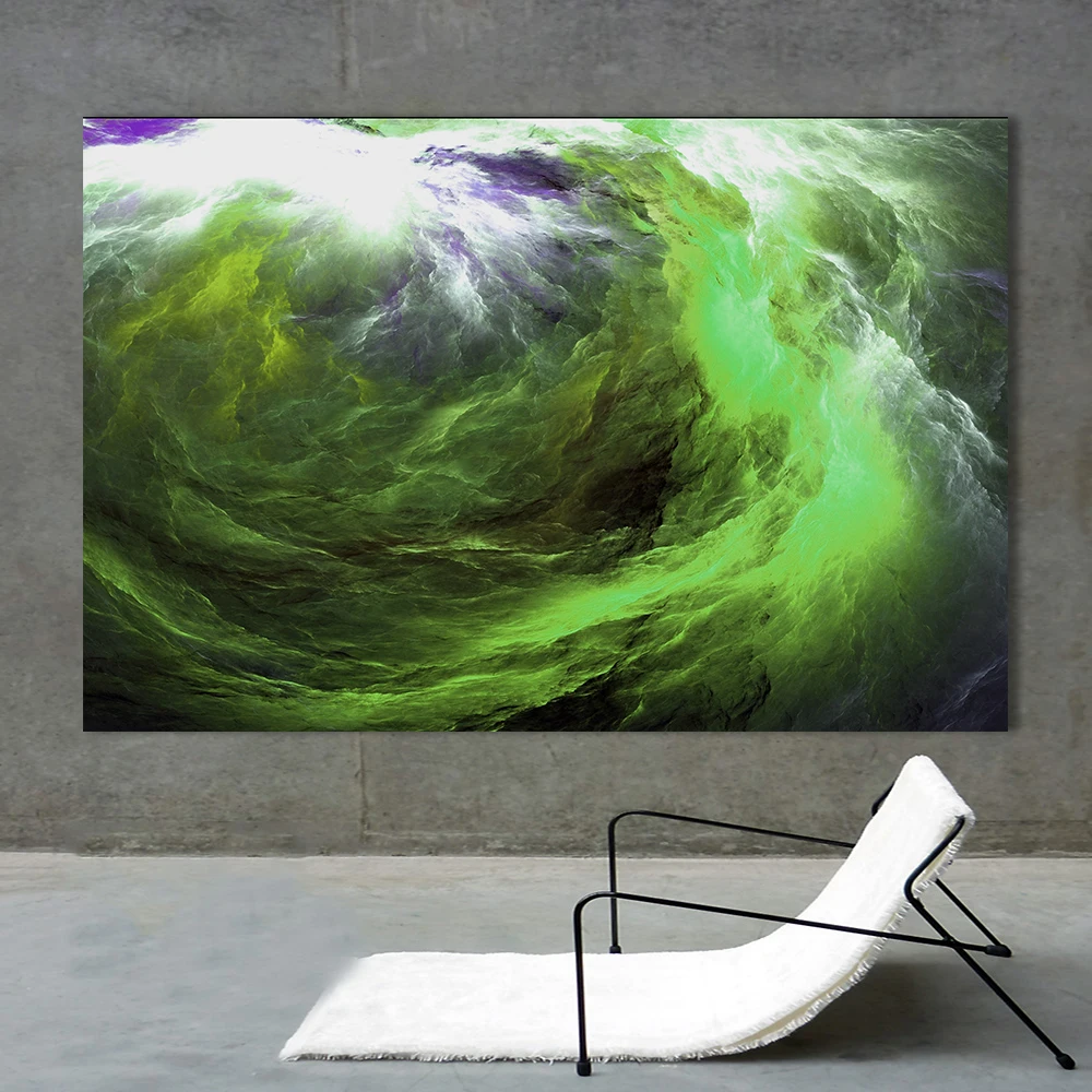 Landscape Home Decor Modern Canvas Prints Northern Lights Wall Art Oil Painting 