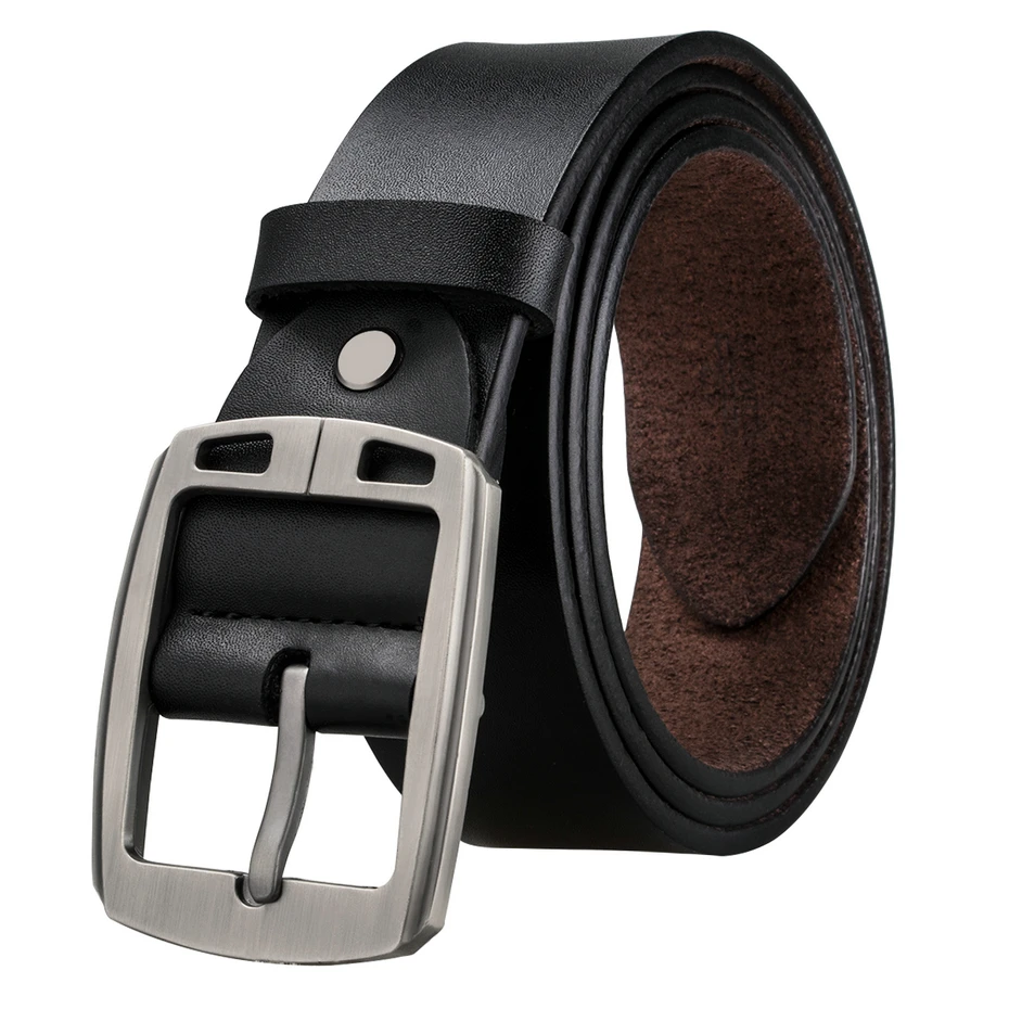 DiBanGu Belt Cow Genuine Leather Luxury Strap Male Belts For Men New Fashion Classice Vintage Pin Buckle Men Belt High Quality