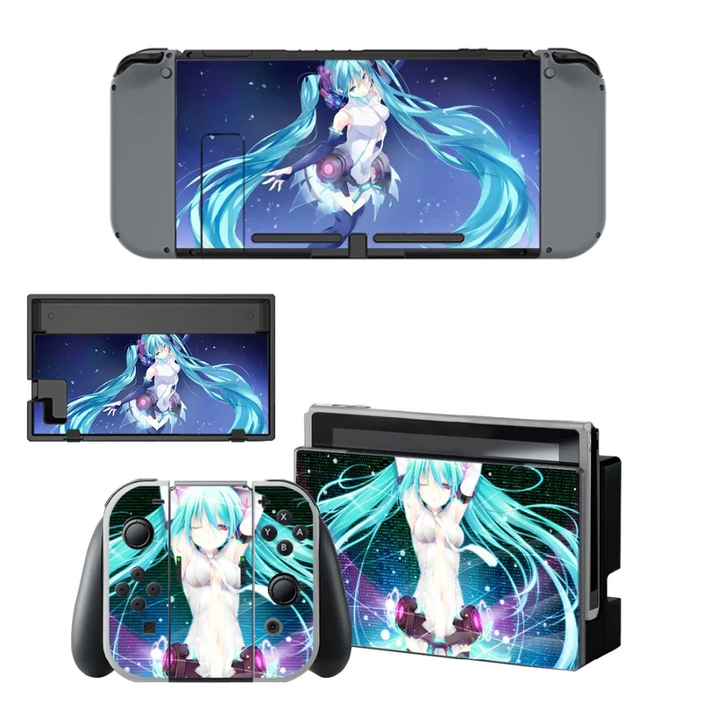 

Hatsune Miku Sticker Nintend Switch Skin NintendoSwitch stickers Compatible with Nintend Switch Console and Joy-Con Controller