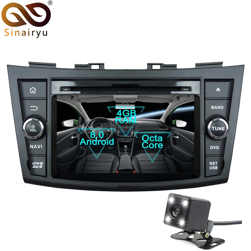 Sinairyu 2 Din Android 8 0 Octa Core font b Car b font DVD Player for