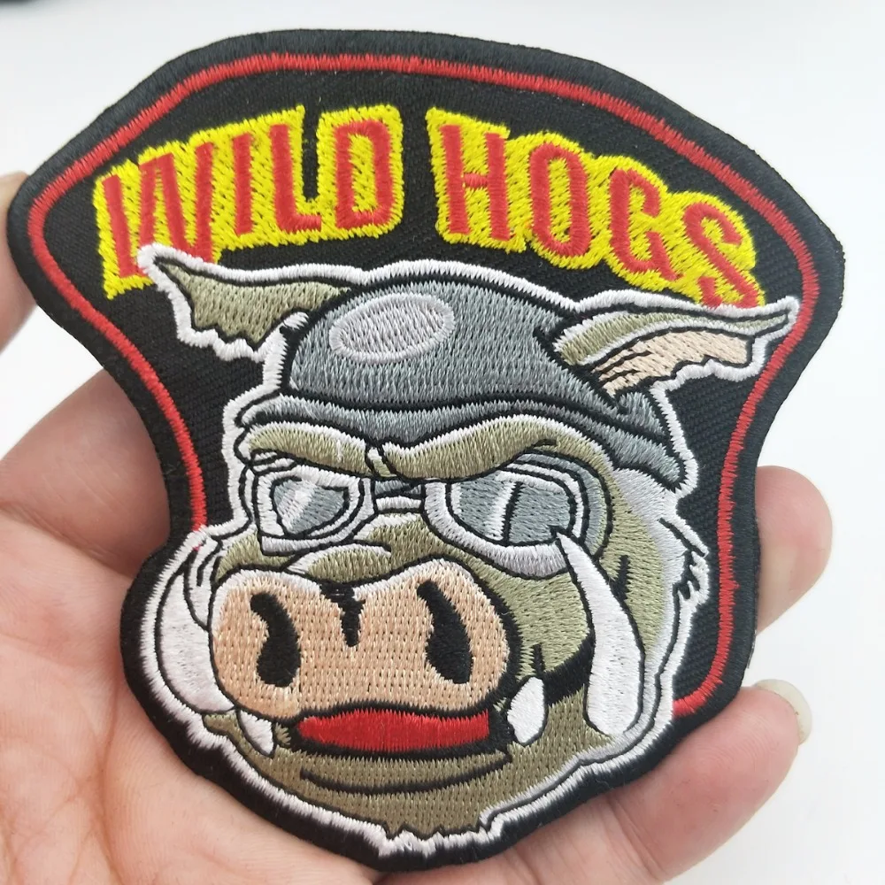 G0150(1Fantastic Wild Hogs Bulk Embroidered Patch Motorcycle Biker Vest Iron On Patch Wholesale Movie Slogan 3.5 Patch Free Shipping (3)