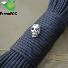 1 шт. брелок кольцо Пряжка DIY струны открытый Паракорд аксессуары кулон металлические бусины в виде черепа пирата кемпинг