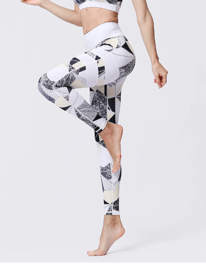 Women Yoga Pants Quick-drying Digital Print Ladies GYM Tight-fitting Sports Fitness Clothes Running Leggings Trousers