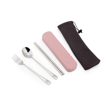 

Portable Camping Chopsticks Cute Tableware Set Travel Knife Pink Kitchen China Dinner Set Vajillas Completas Lunch Box Dinner 18