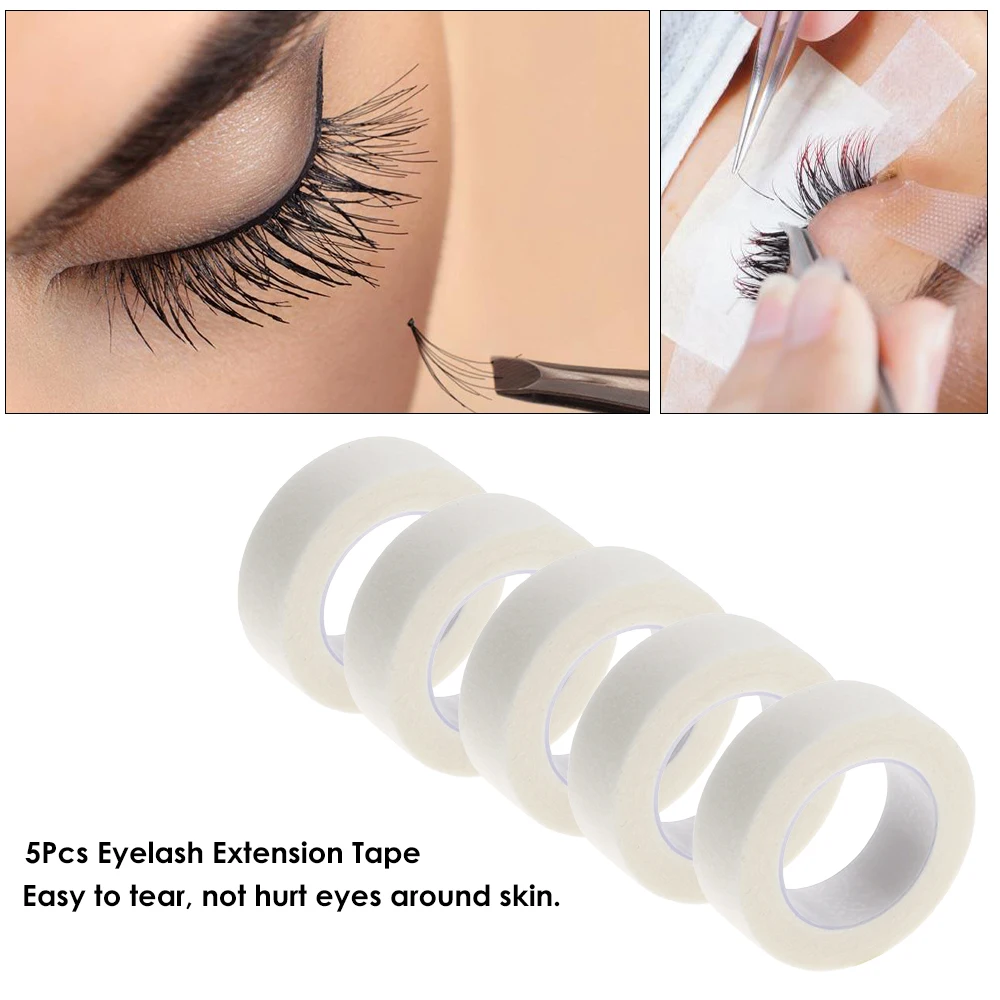 

5Pcs/set Eyelash Extension Medical Tape Non-woven Lint Free Eyelash Extension Under Eye Tape False Eyelash Patch Make Up Tools
