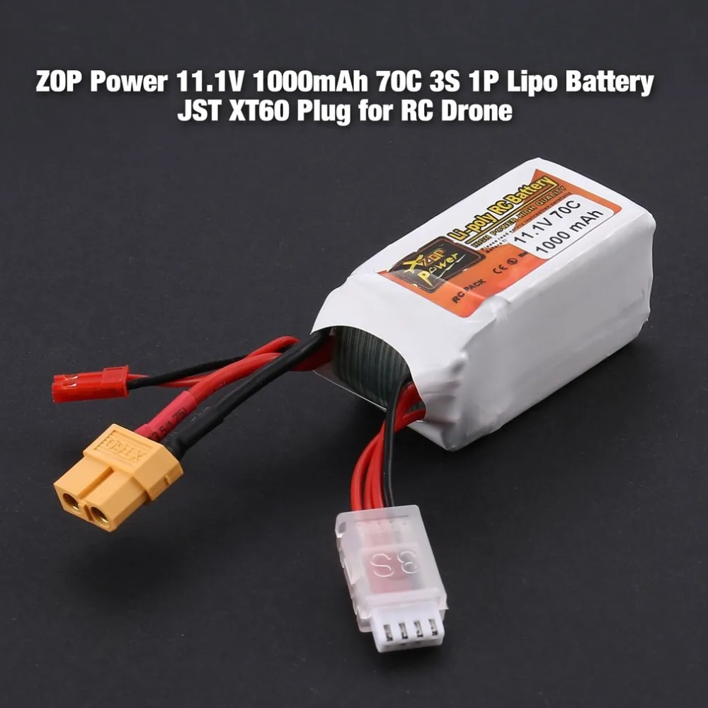 ZOP 70C الطاقة 11.1 V 1000 mAh 3 S 1 P يبو بطارية JST XT60 التوصيل قابلة للشحن ل RC سباق مروحية لعبة بدون طيار سيارة عارض قوارب hz
