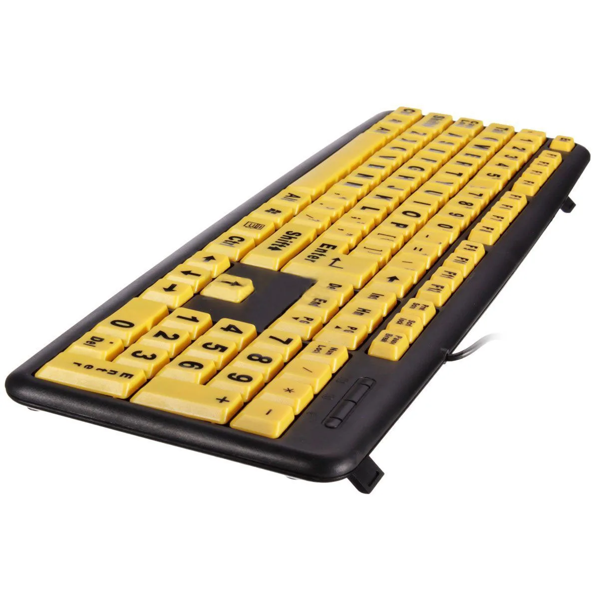USB Большие буквы желтая кнопка клавиатура для пожилых людей