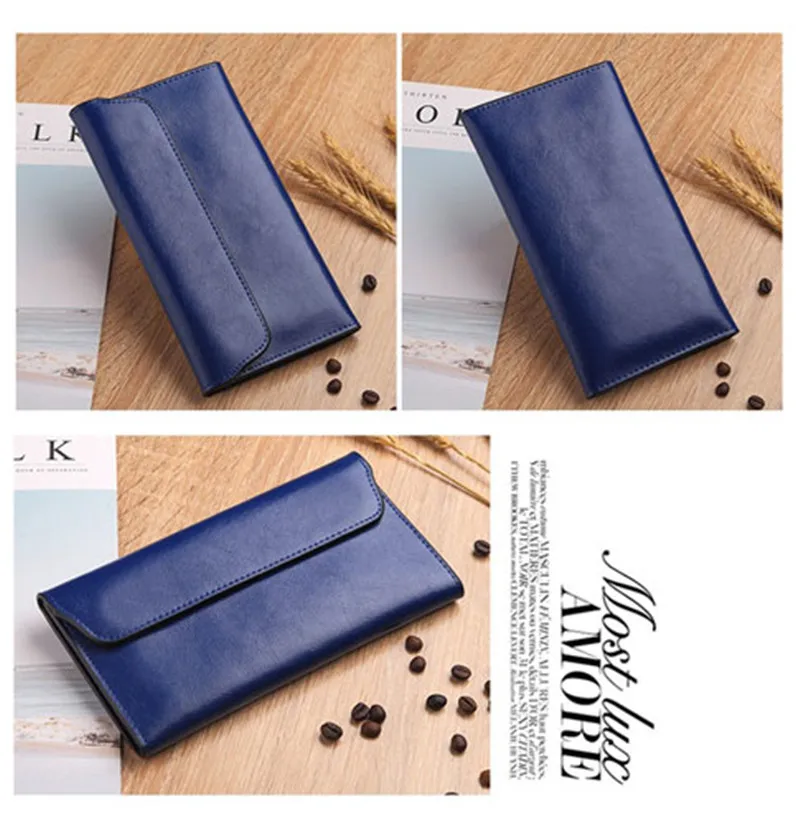 Women'S Genuine Leather Wallet Women Long Purse Clutch Money Phone Card Holder Female Wallet Soft Leather Carteira Feminina 2018 main (11)