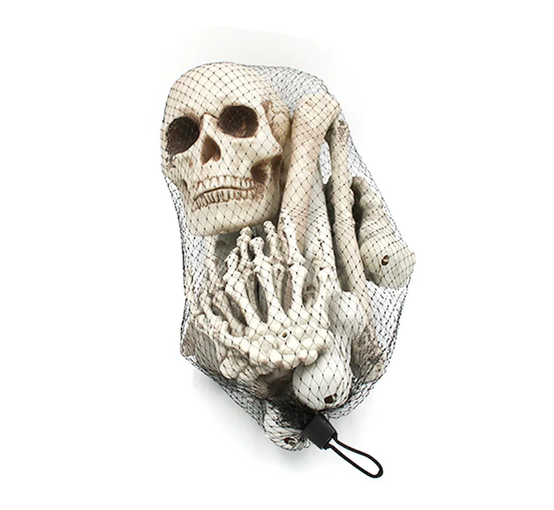 [Забавная] хитрая игрушка скелет кости модель моделирование человеческие кости Ужасы игрушки Хэллоуин реквизиты дом с привидениями украшения шалость игрушка