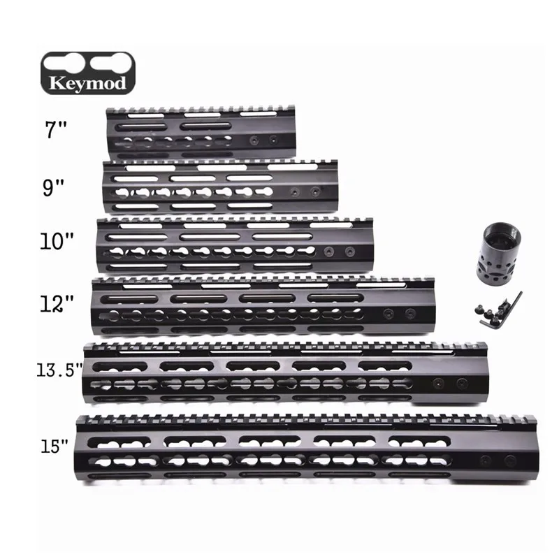 Охотничий Тактический AR-15 M4 Rail " /9"/1" /12"/13," /15" KeyMod поплавок Пикатинни поручень Forend баррель крепление и гайка