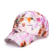 Стиль хип-хоп шляпа Бейсбол крышка для леди струйной печати цветок весна лето мода Бейсбол cap открытый навес крышка
