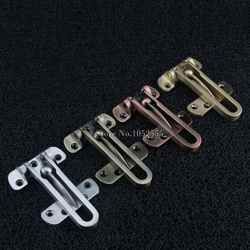

2PCS Home Guard Safety Locks 304 Stainless Steel Hasp Latch Lock Door Chain Anti-theft Clasp For Home Hotel Security Protection