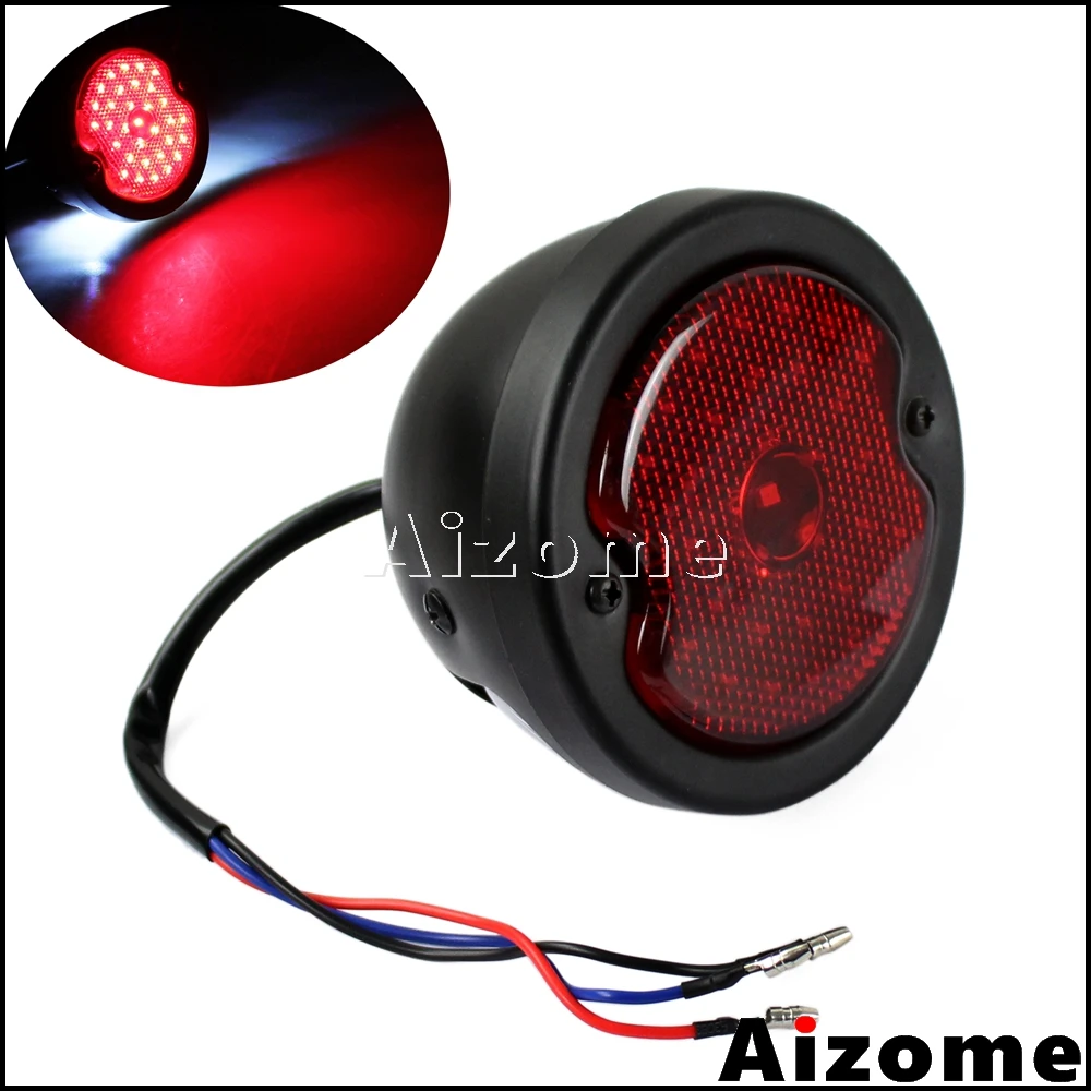 Motorbike LED Taillight License Plate Light For Harley Chopper Bobber Café Racer Motorbike LED Taillight License Plate Light For Harley Chopper Bobber Café Racer