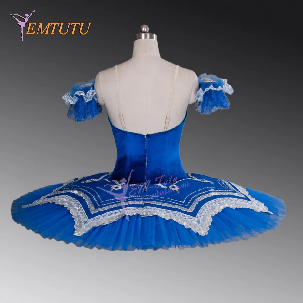 Adult Professional Ballet Tutus Blue Silver Blue Bird pancake platter performance recital concert Ballet Tutu Costume for Women