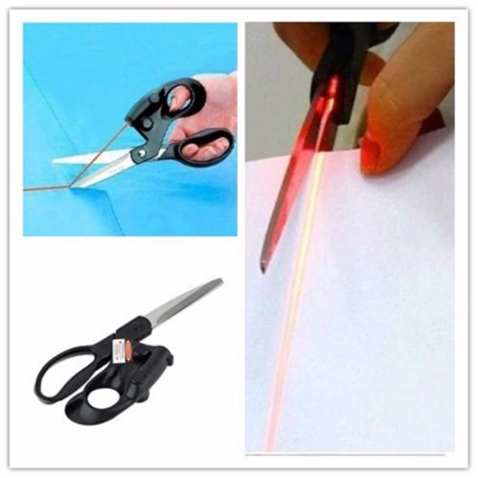 Ножницы для ткани с лазерным управлением триммер для шитья прямой Быстрый бумажный крафт для домашнего ремесла упаковка Подарки Ткань для шитья