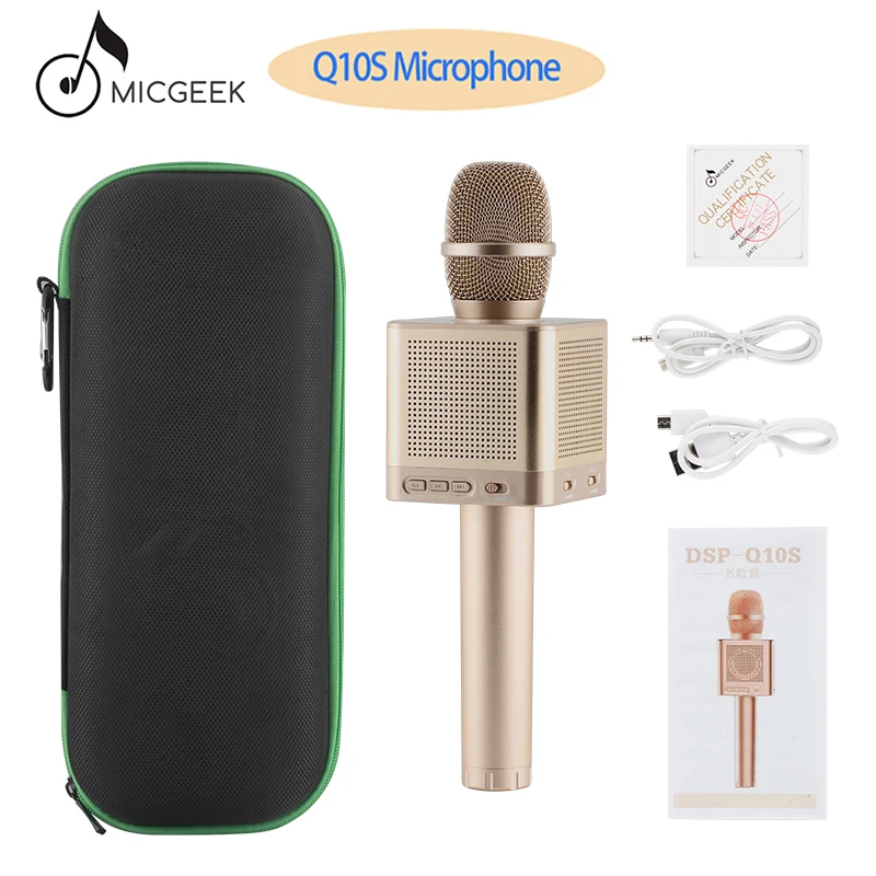Оригинальный MicGeek Q10S беспроводной микрофон для караоке 2 1 Звуковая дорожка