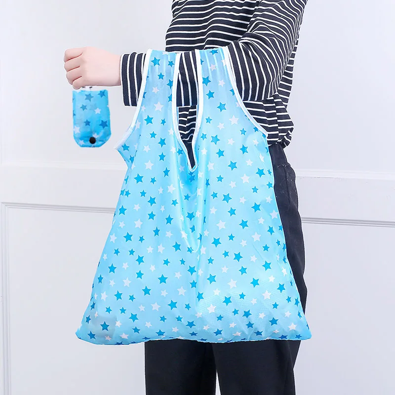 2018 New Arrival High Quality Foldable Recycle Tote Pouch Handbag Reusable Grocery Storage Shopping Bag