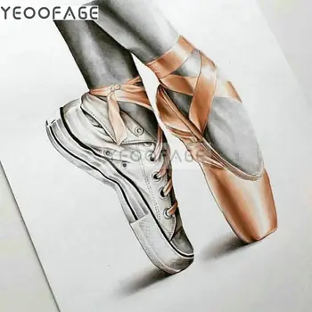 

5D DIY Diamond Painting Mosaic ballet shoes Picture Of Rhinestone Cross Stitch Home Decor Full Square Diamond Embroidery pattern