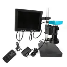 34MP HDMI HD USB цифровой промышленный видео микроскоп камера HDMI ЖК-монитор набор 100-240 в промышленный микроскоп