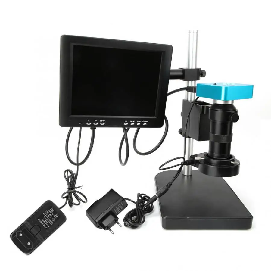 

34MP Industry Microscope HDMI HD USB Digital Industry Video Microscope Camera HDMI LCD Monitor Set 100-240V