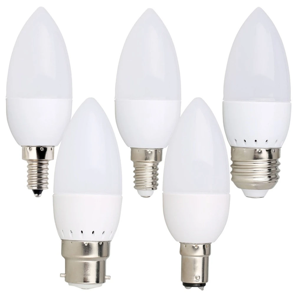 4 x E14 3W Vela Luz Alta Potencia LED Cálido Blanco Luz Bombillas Lámparas Oro 4 x E14 3W Vela Luz Alta Potencia LED Cálido Blanco Luz Bombillas Lámparas Oro