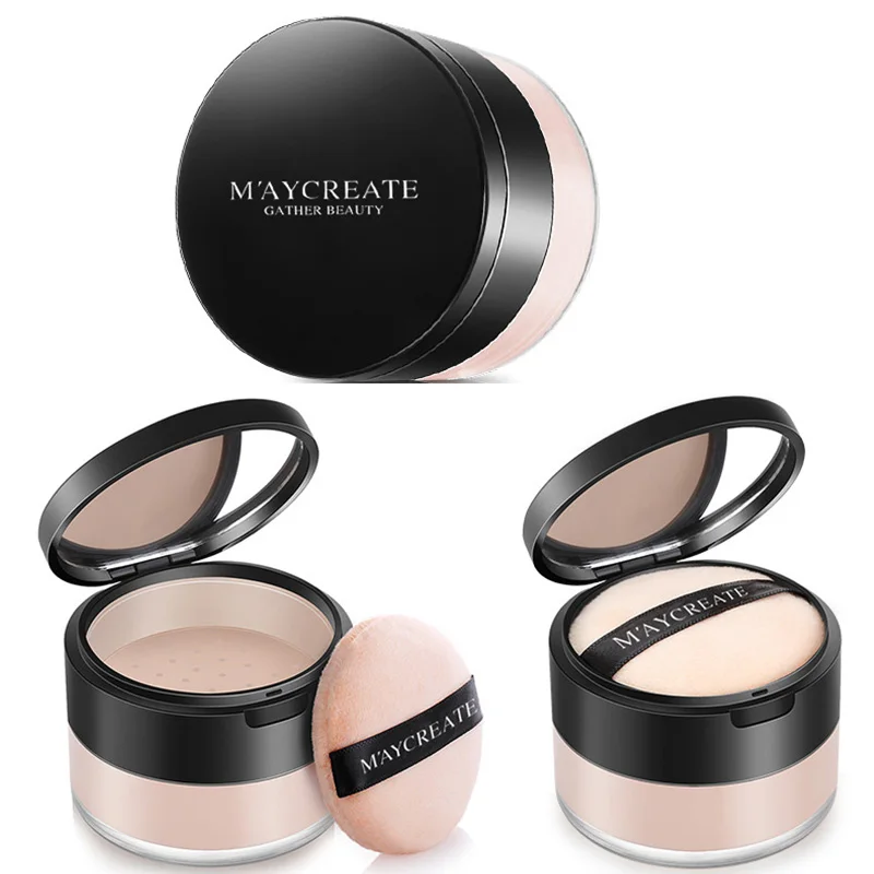 3 Colors Smooth Loose Powder Makeup Transparent Finishing Powder Waterproof Cosmetic Puff For 3 Colors Smooth Loose Powder Makeup Transparent Finishing Powder Waterproof Cosmetic Puff For
