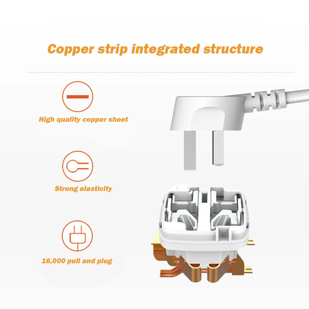Мощность полосы, 1/2/3/4/5 универсальная розетками переменного тока разъем, 2 Порты usb индивидуально Switched пролонгации гнезда для защиты от перенапряжения, защита от перегрузки