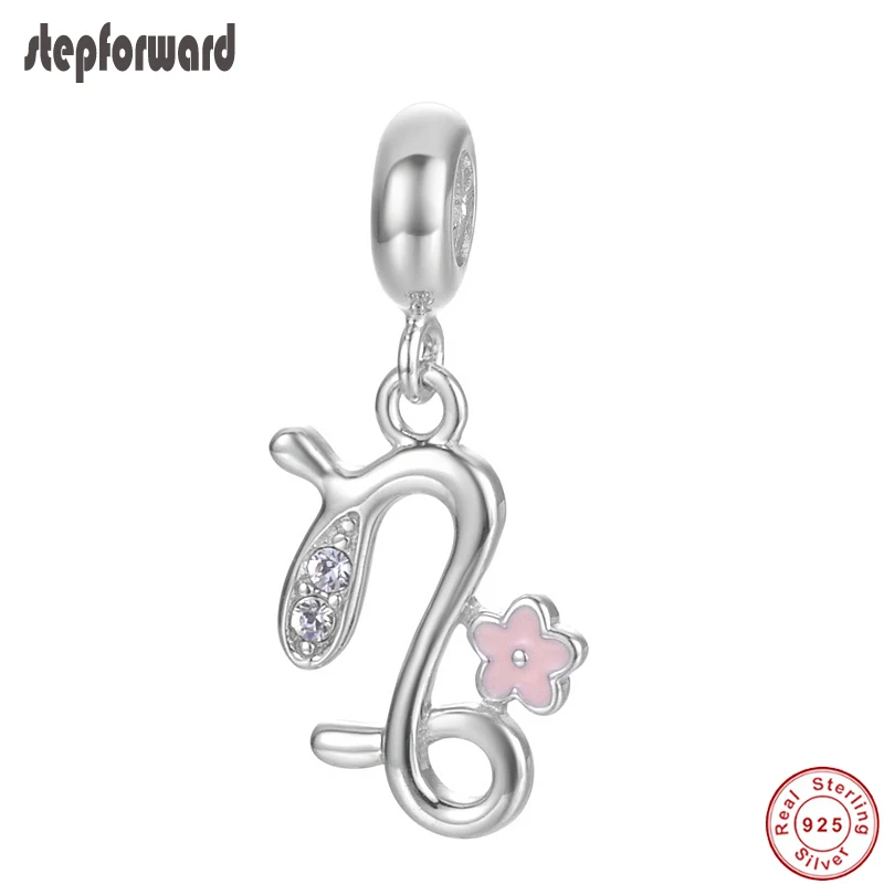 

DIY Capricornus In Twelve Constellations Enamel Design 925 Sterling Silver Capricornus Charm Beads Bracelet Necklace DIY Jewelry