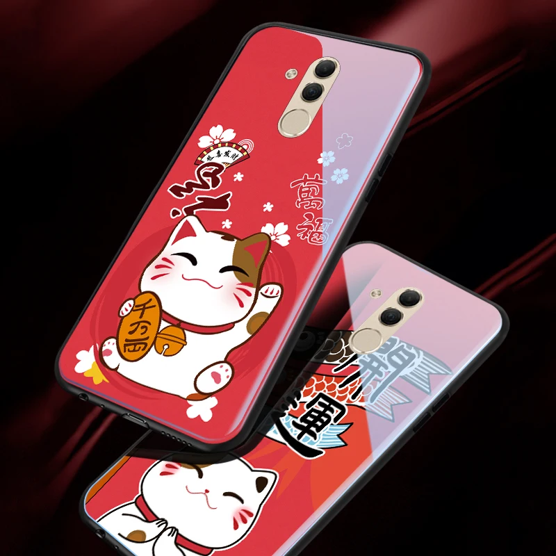 Модные чехлы Lucky Cat с рисунком из аниме для Huawei Mate 20 Lite 20X Рождественский