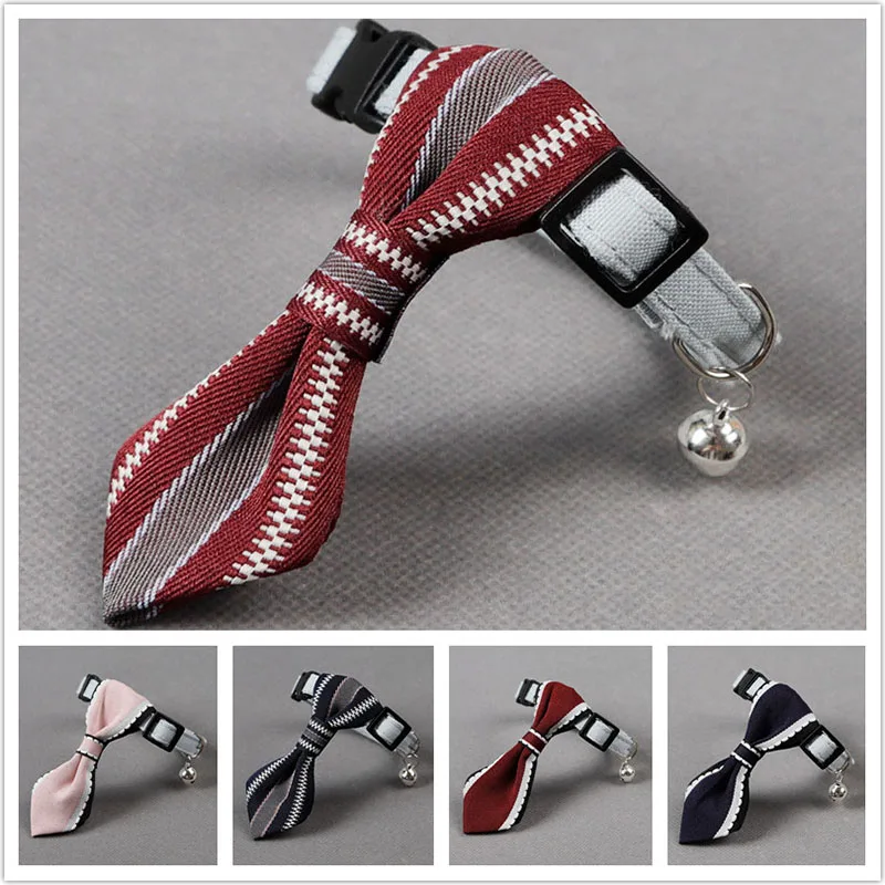 

Pet Tie Adjustable Bell Bowtie Collar Neck Ties for Cats & Small Dogs Fashion Puppy Dog Cat Accessories Tie Collar Neck 20-31cm