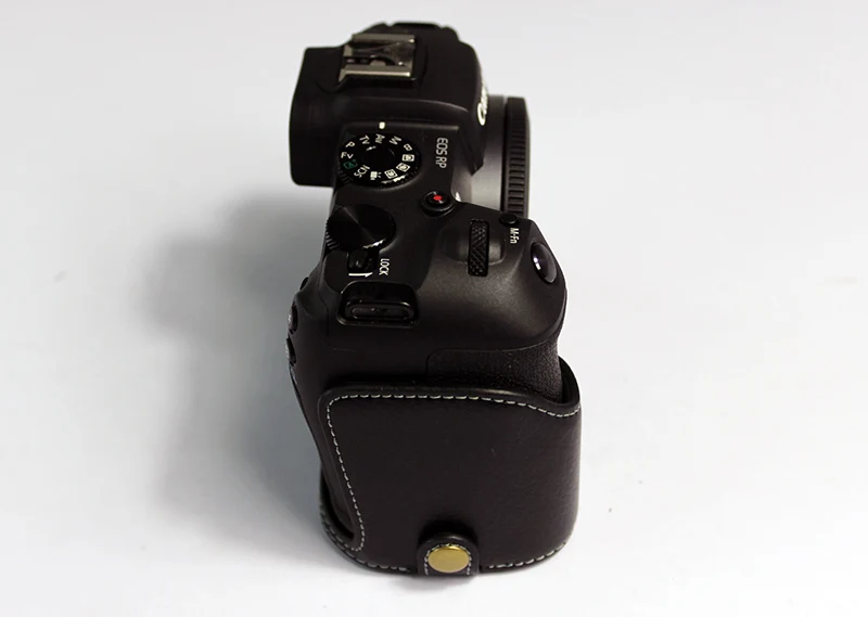 Натуральная Кожа Камера Половина Чехол сумка для Canon EOS RP r-p половина тела крышка оболочки с ремешком батарея открытие