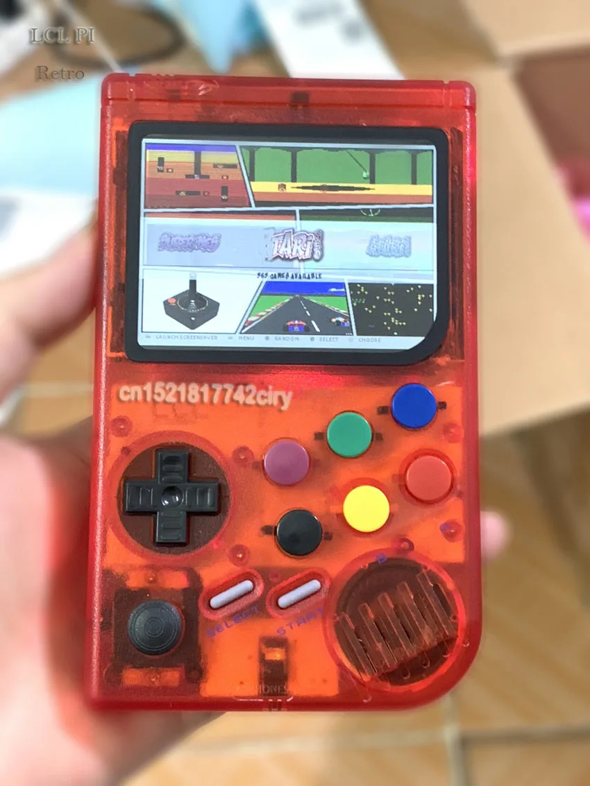 LCL-Pi Ретро Raspberry Pi для портативной игровой консоли gameboy с супер ips/ударный джойстик/мальчик pi 3B/B+ 64 г классический цвет - Цвет: red transparent