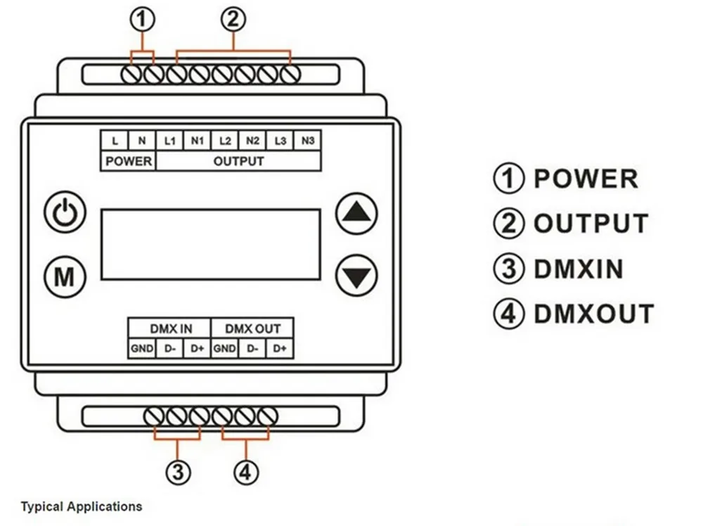 Dmx302 DMX симисторный LED регулятор яркости AC90-240V 50 Гц/60 Гц высокого напряжения 3 канала 1A/канал бесплатная доставка