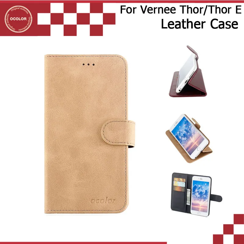 Чехол книжка ocolor для Vernee Thor из искусственной кожи чехол Бумажник Защитный