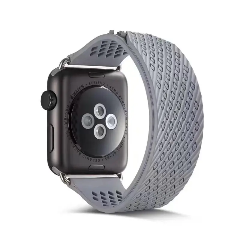

Leisure sport edition band for apple watch series 1 2 strap for iWatch Soft Silicone Replacement sport band no buckle design