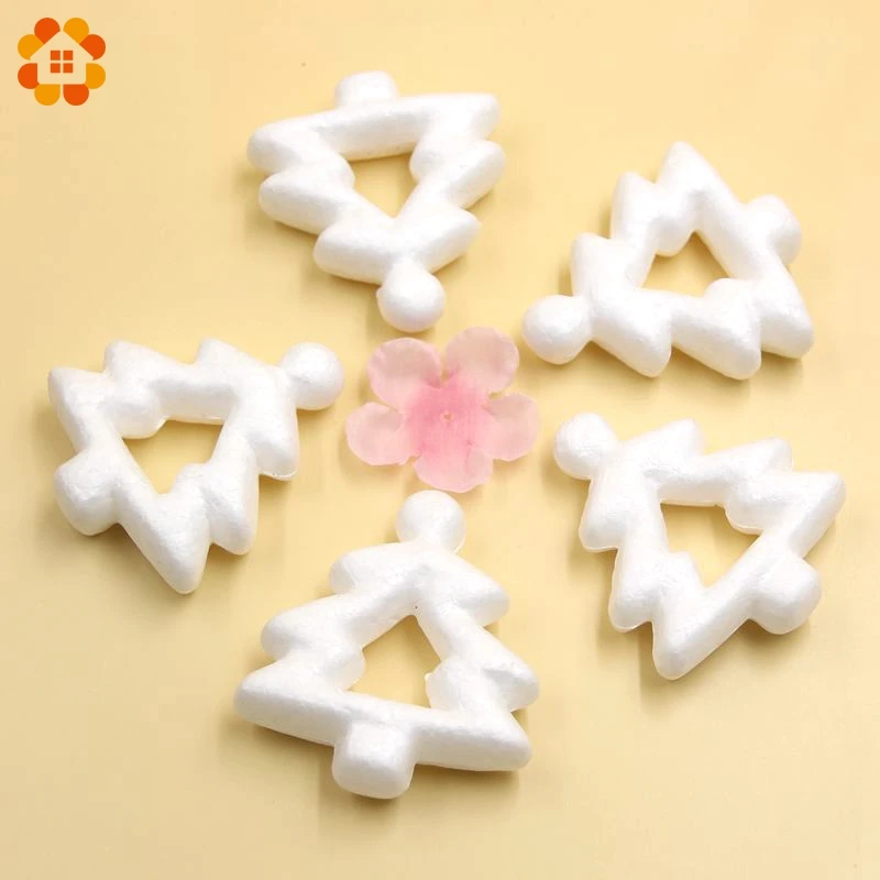 

10PCS 75MM Hollow Christmas Tree White Modelling Polystyrene Styrofoam Tree For Christmas Party Decoration DIY Craft Supplies