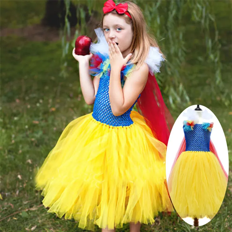 

2018 New Princess Girls Dresses Children Halloween and Christmas Snow White Cosplay Fancy Dresses Kids Vestido Tutu Gown Infant