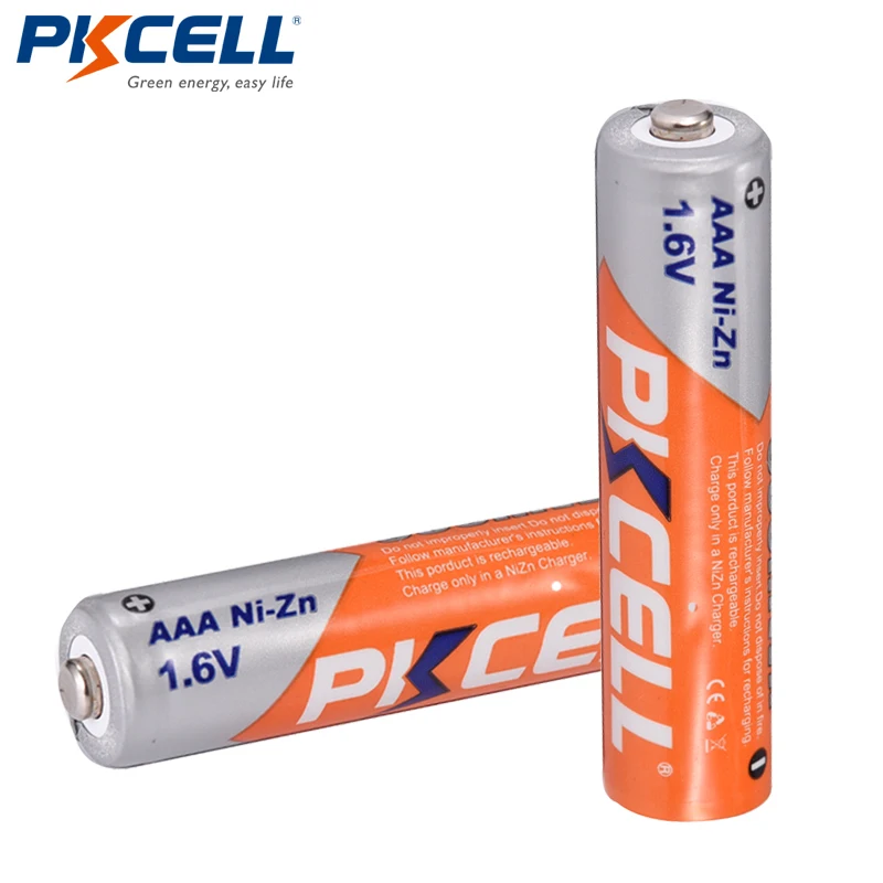8 шт. PKCELL 1 6 V 900mWh Ni Zn AAA аккумуляторная батарея + 2 AA батарейный чехол|Перезаряжаемые