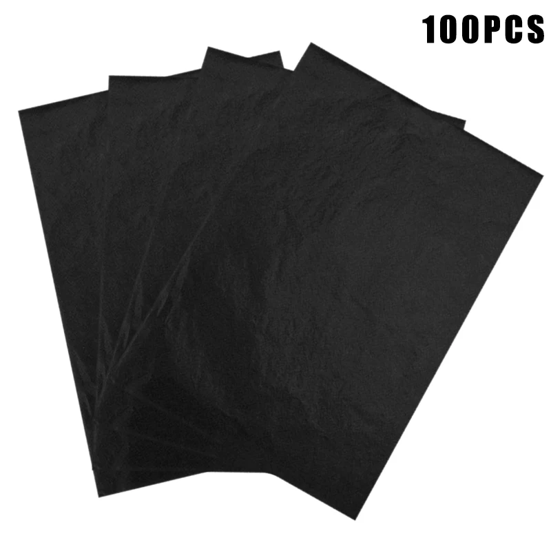 100 шт углеродная бумага для переноса копировальных листов графитовая Трассировка А4 для Вуд, холст для художественного магазина