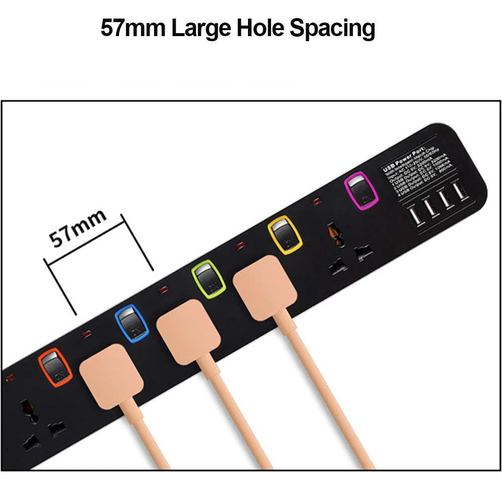 Сетевой фильтр 2/3/5/AC, универсальные розетки, розетка с USB, индивидуальный переключатель 3 м/9,8 Фута, медный удлинитель