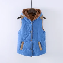 Hottest 2016 Women Hooded Vests Plus Size Sleeveless PU Patchwork Vest Femininas Vestidos Cotton Vests jacket Women Waistcoat