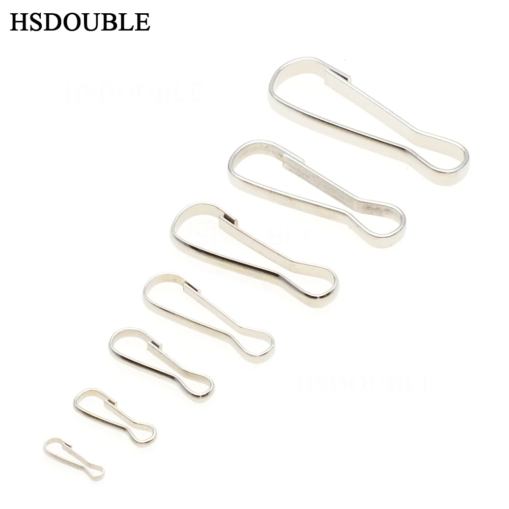 

25pcs/pack Multi Size Metal Purse Zipper PULLS Snap Spring HOOKS Paracord Lanyards Lariat Phone Card ID Badge Holder