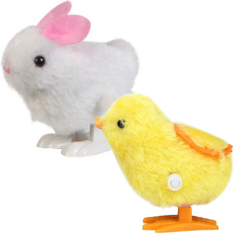 

Toys for Children 1+1 Chick and Bunny 2 pcs New Infant Child Toys Hopping Wind Up Easter brinquedos juguetes mini
