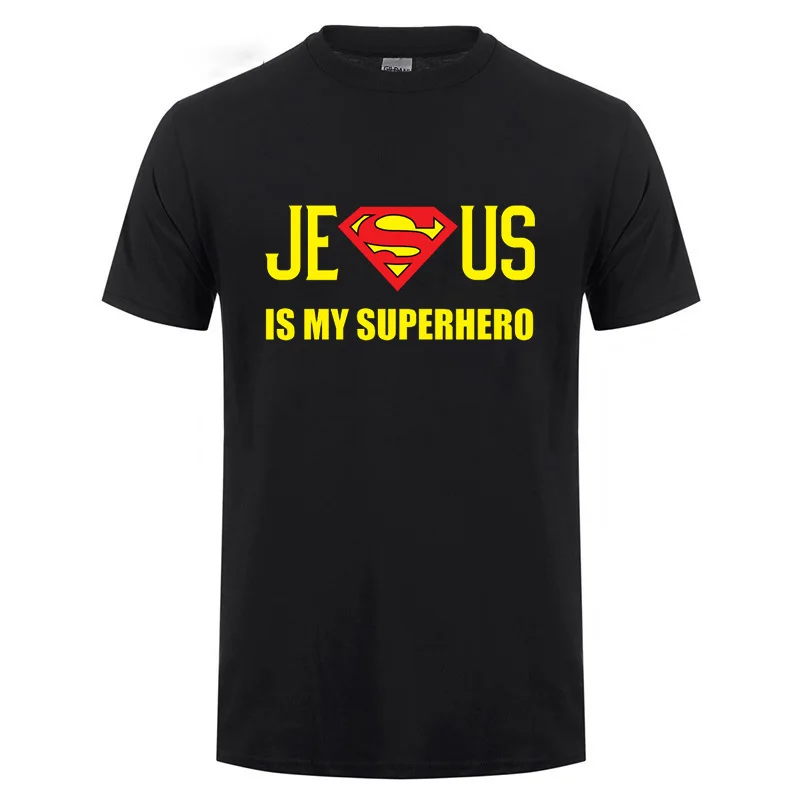Христианская футболка с надписью Jesus Is My Superhero Christ Religion для мужчин и женщин