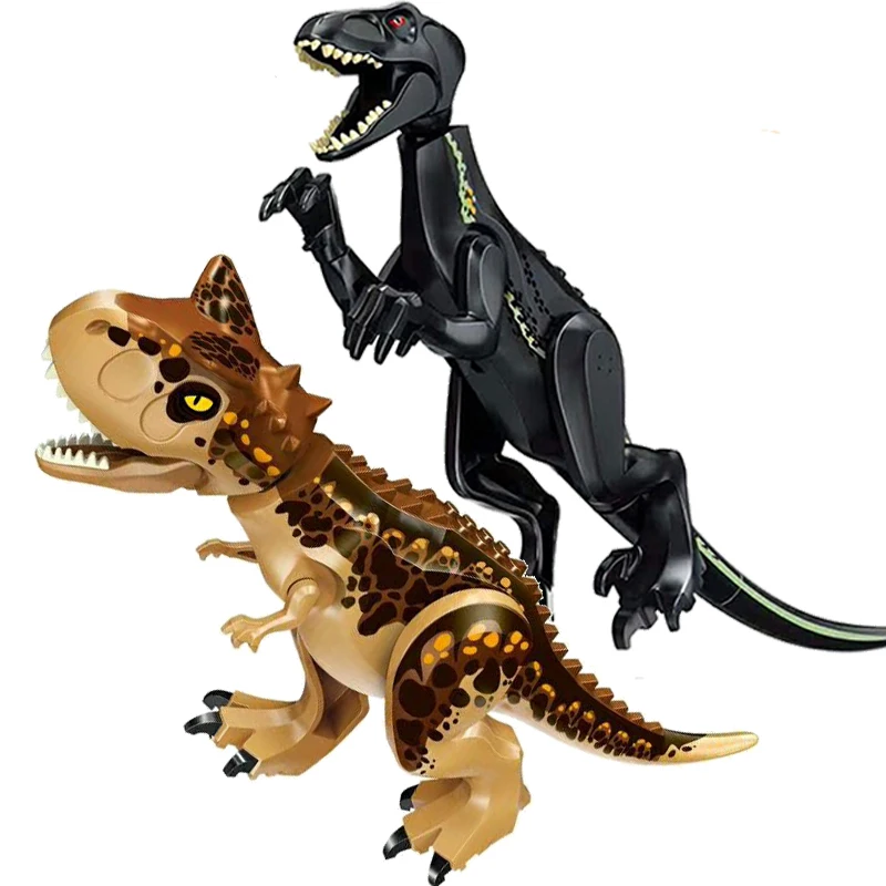 2 шт. мир Юрского периода Indoraptor Tyrannosaurus Rex Indominus динозавр Строительные блоки дети Кирпичи DIY обучающая игрушка подарок