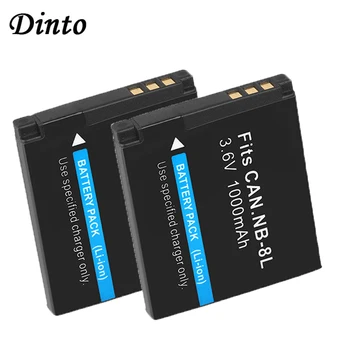 

DINTO 2pcs 1000mAh NB-8L NB8L NB 8L Digital Camera Battery Pack for Canon Powershot A3100 A3200 A3300 PM059 A2200 A3000