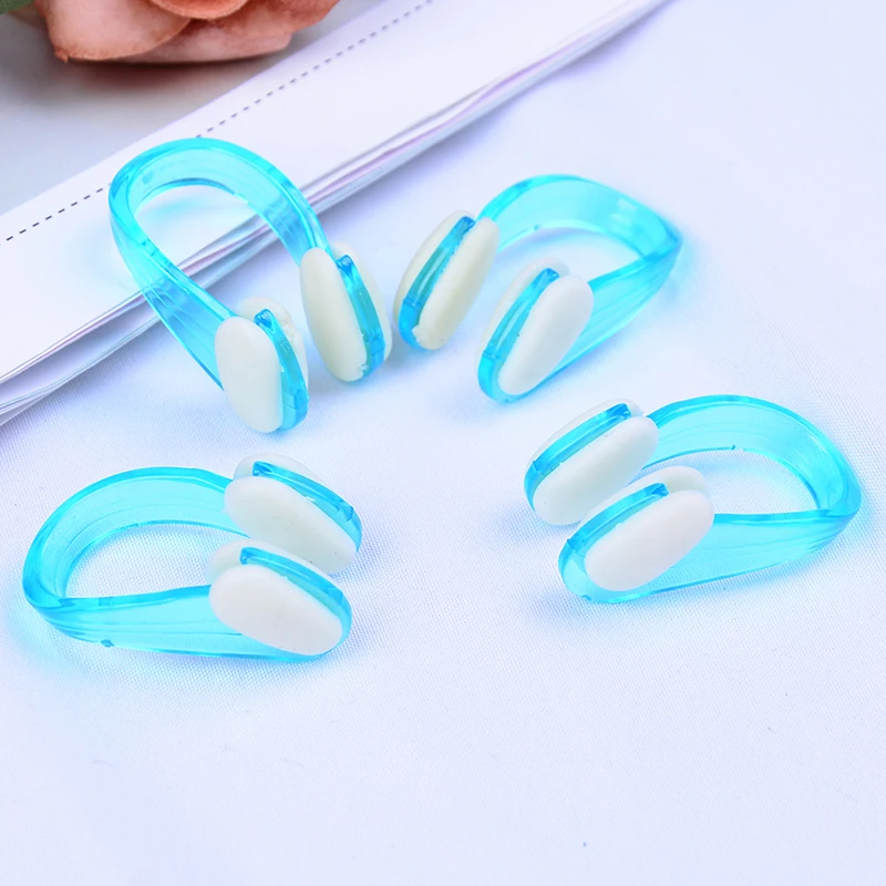 4pcs/set Durable No-skid Soft Silicone Steel Wire Nose Clip for Swimming Diving Water Sports Swimming Nose Clip
