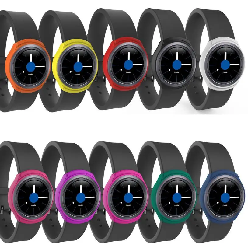 

Del 2017 High Quality Silicon Slim Smart Watch Case Cover For Samsung Galaxy Gear S2 SM-R720 SM-R730 Aug25 Drop shipping