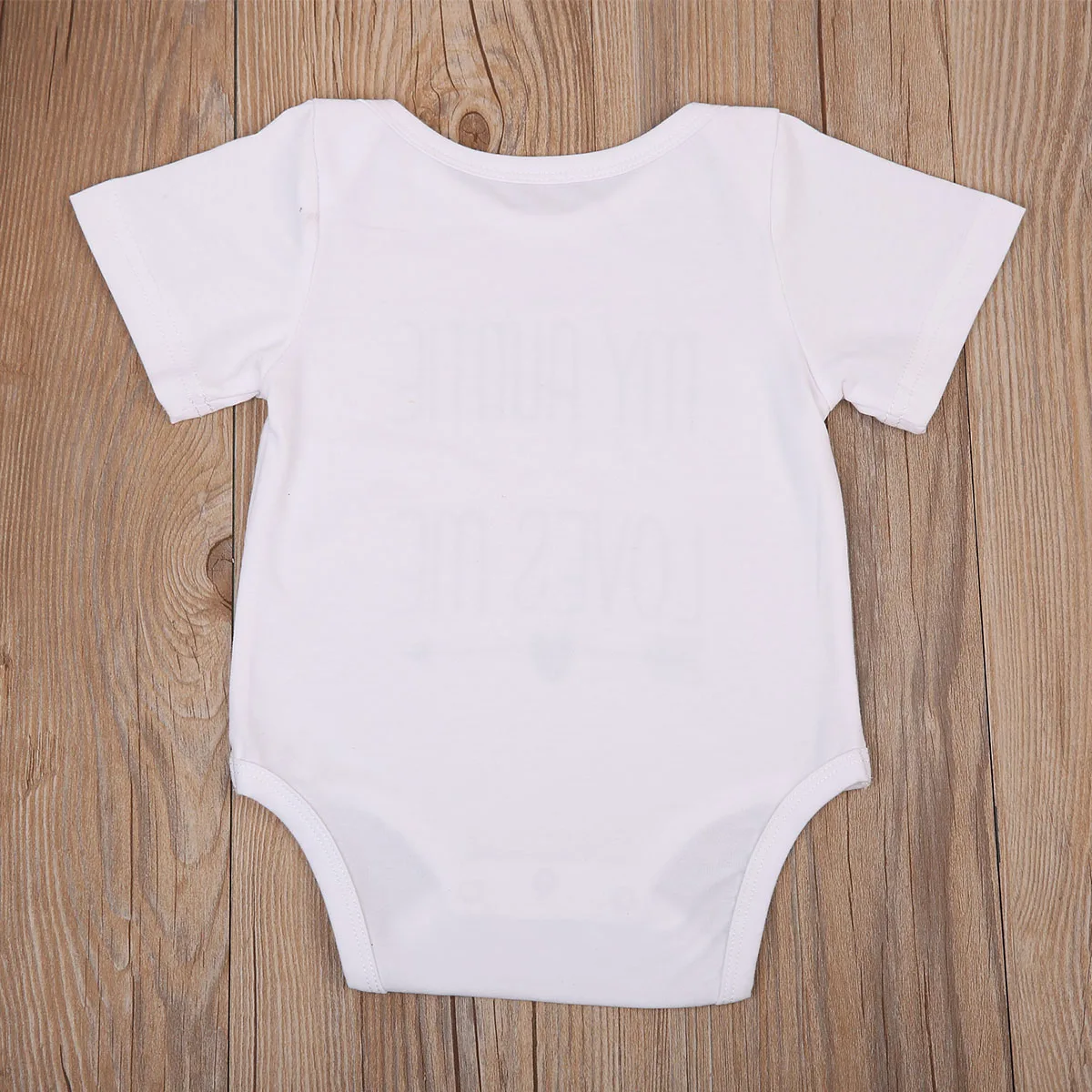 Jual BIBI SAYA MENCINTAI SAYA Bayi Laki laki Perempuan 2017 Baru Musim Panas Streetwear Lengan Pendek Bodysuit Jumpsuit Katun Pakaian Pakaian